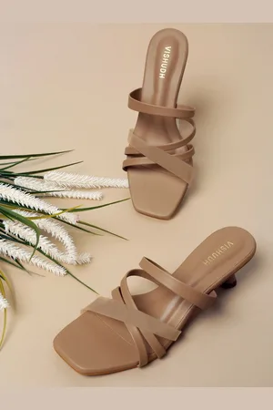 Vishudh Women Open Toe Kitten Heel Sandals