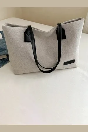 Stylecast Textured Shopper Handheld Bag with Quilted