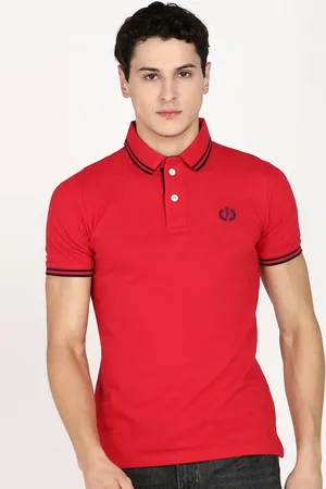 Provogue Men Polo Collar Applique Slim Fit T-shirt