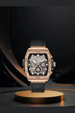Giordano Men Dial & Leather Bracelet Style Straps Analogue Watch GZ-50098-02