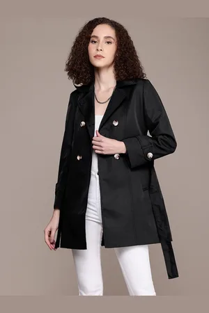 Roadster The Life Co. Notched Lapel Collar Longline Trench Coat