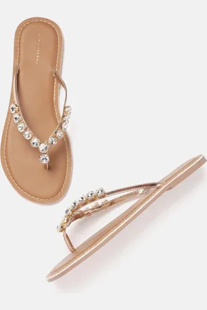 Lino Perros Women Embellished Open Toe Flats