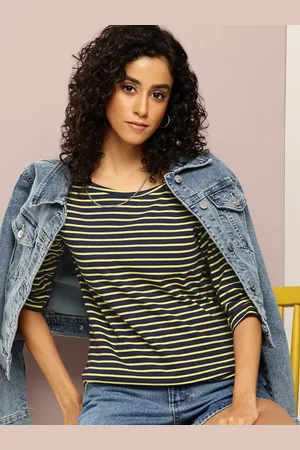 Kook N Keech Striped Boat Neck Pure Cotton Top