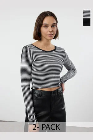 Trendyol Women Pack of 2 Striped Crop Top