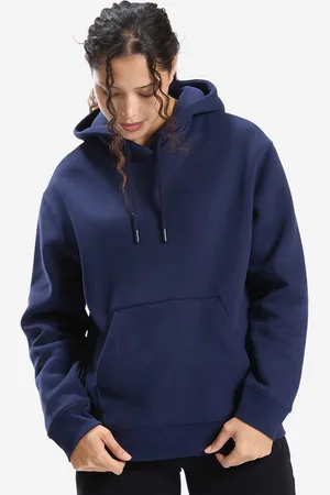 DECATHLON Women Ribbed Hooded Sweatshirts