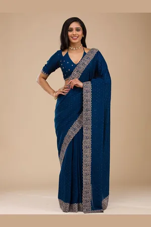 Koskii Ethnic Motifs Embellished Beads and Stones Saree