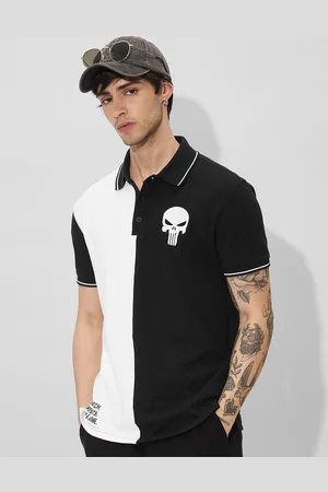 The Souled Store Men Typography Printed Polo Collar T-shirt