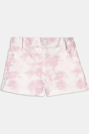 YK Girls Abstract Printed Pure Cotton Shorts