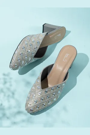 Inc 5 Women Embellished Party Block Heel Sandal
