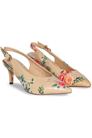 LAVIE Floral Printed Slim Heeled Mules