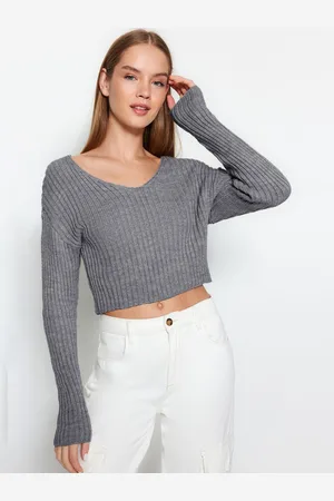 Trendyol Women Vertical Stripes Crop Top