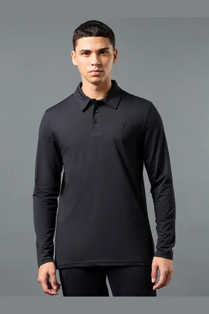TECHNOSPORT Men Polo Collar Antimicrobial Slim Fit T-shirt