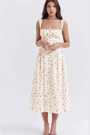 LULU & SKY Women Floral Printed Fit & Flare Midi Dress