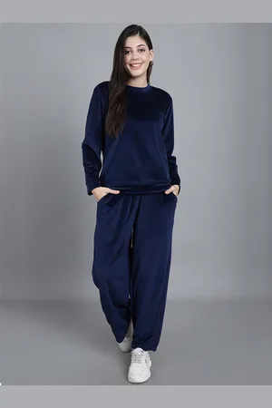 Jinfo Women Solid Velvet Tracksuit