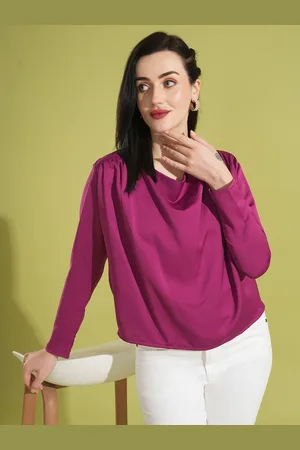 Globus Women Solid Cowl Neck Top