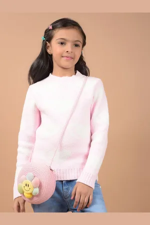 Crimsoune Club Girls Round Neck Long Sleeves Pullover Sweaters