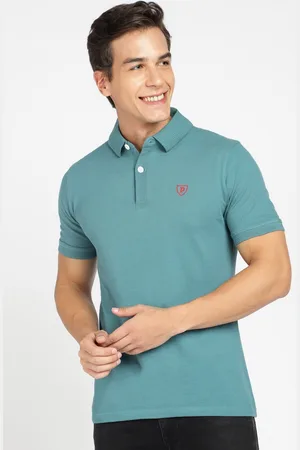 Provogue Men Polo Collar Applique Slim Fit T-shirt