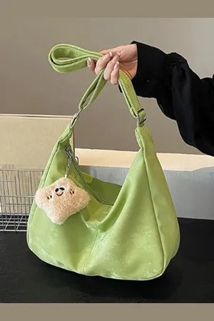 Stylecast Textured Structured Handheld Bag with Applique
