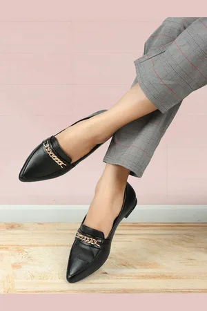 Elle Women Embellished Pointed Toe Lightweight Loafers