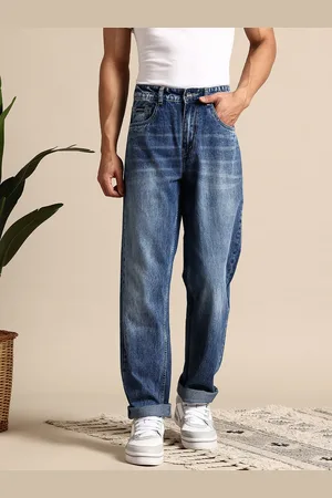 Mast & Harbour Men Straight Fit High-Rise Light Fade Jeans