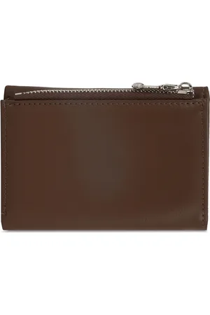 Globus Women Brown Textured Tri-Fold Wallet With Zip Coin Pocket