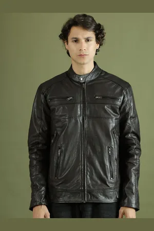Tag 7 Men Leather Outdoor Leather Jacket