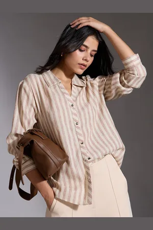 20Dresses Women Multi Stripes Opaque Striped Casual Shirt