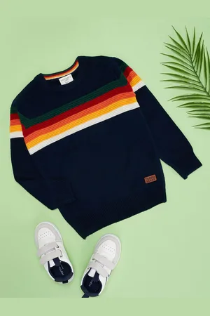 Pantaloons Boys Striped Pullover Sweater