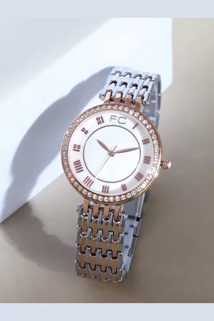 French Connection Women Embellished Dial Bracelet Style Straps Analogue Watch FCN0117RTM