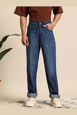Mast & Harbour Men Straight Fit High-Rise Light Fade Jeans