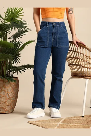 Mast & Harbour Women Straight Fit Stretchable Jeans