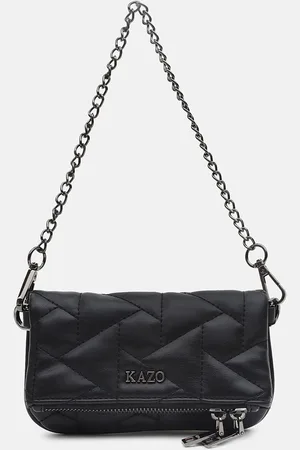 Kazo Women Quilted Solid Sling Bag with detachable strap