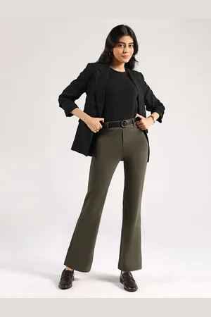 BlissClub Women Flared High-Rise Trouser