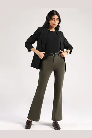BlissClub Women Flared High-Rise Trouser