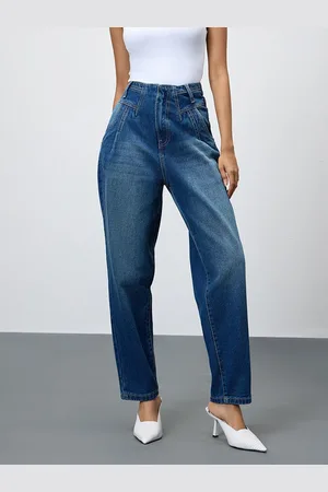 FREAKINS Women Jean Straight Fit High-Rise Light Fade Jeans