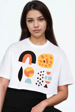 Huetrap Women Drop-Shoulder Sleeves Boxy T-shirt