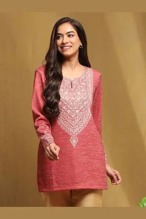 Biba Women Floral Printed Straight Kurti