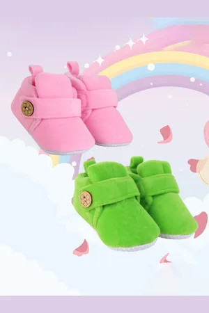 Neska Moda Unisex Kids Cotton Booties