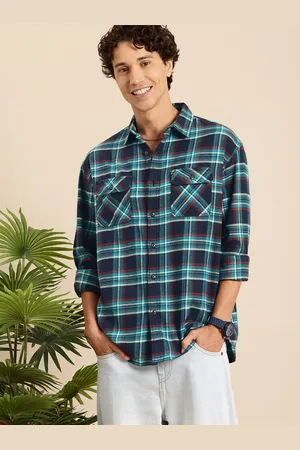 Mast & Harbour Men Relaxed Checked Casual Shackets