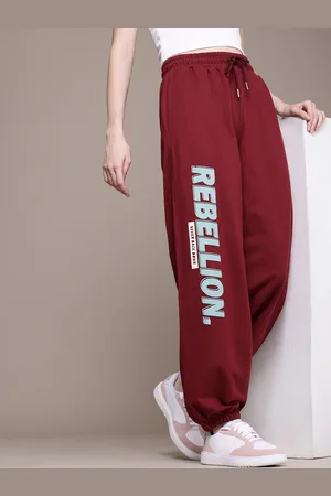 Roadster The Life Co. Women Typography Printed Relaxed Fit Joggers