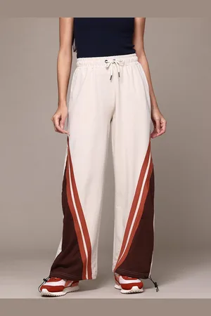 Roadster The Lifestyle Co. Women Toggle Hem Striped Loose Fit Joggers