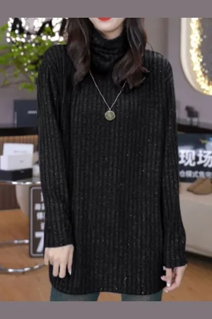 HERE&NOW Women Longline Long Sleeves Pullover