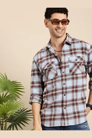 Mast & Harbour Men Relaxed Checked Casual Shackets
