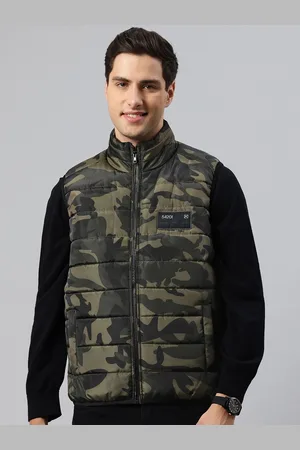 Pierre Carlo Men Camouflage Gilet Jacket