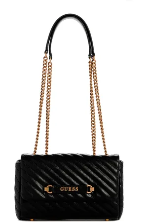 Guess Women Textured PU Shoulder Bag with Quilted