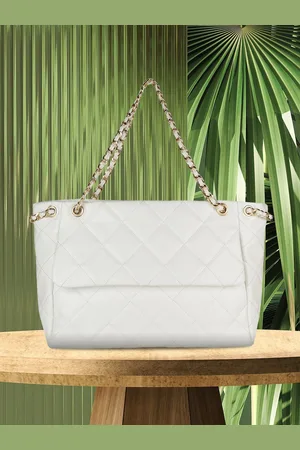 MINI WESST Textured Structured Tote Bag with Quilted