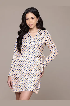 Nautica Printed Mini Wrap Dress