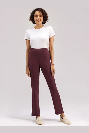 BlissClub Women Straight Fit Pleated High-Rise Parallel Trousers
