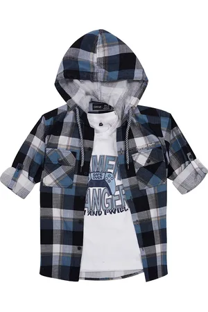 CAVIO Boys Comfort Tartan Checks Opaque Checked Casual Shirt