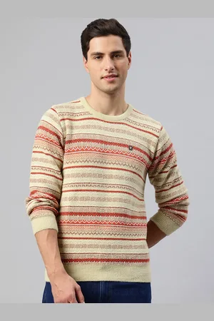 Pierre Carlo Men Geometric Self Design Pullover